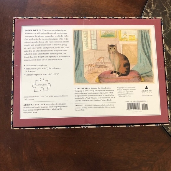 CALM CAT 750 piece puzzle‎ used and complete - Picture 2 of 5